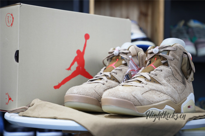 Travis Scott X Air Jordan 6 Retro “British Khaki” (A1)