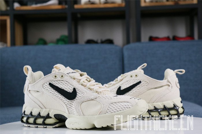 Stussy x Nike Air Zoom Spiridon Cage 2 Fossil Tan