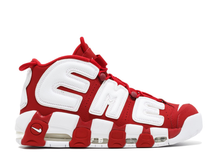 Supreme X Nike Air More Uptempo   Varsity Red 