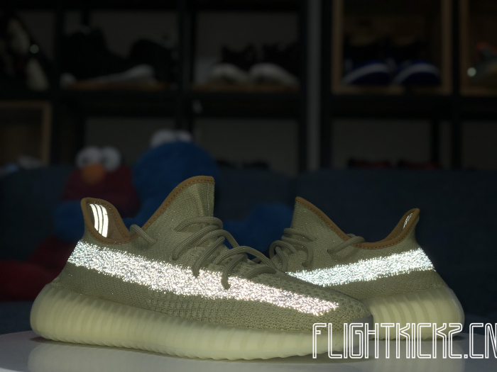 2020 Yeezy 350 V2  Marsh  Reflective Stripe ( A1)
