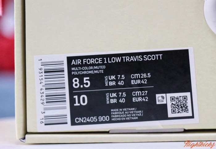Nike Air Force 1 x Travis Scott  Cactus Jack  2019