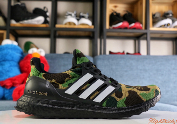 Bape X Adidas Ultraboost  Green Camo  2019