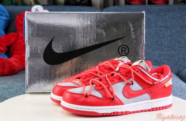 Off White X Nike SB Dunk University Red 2019 ( A1)