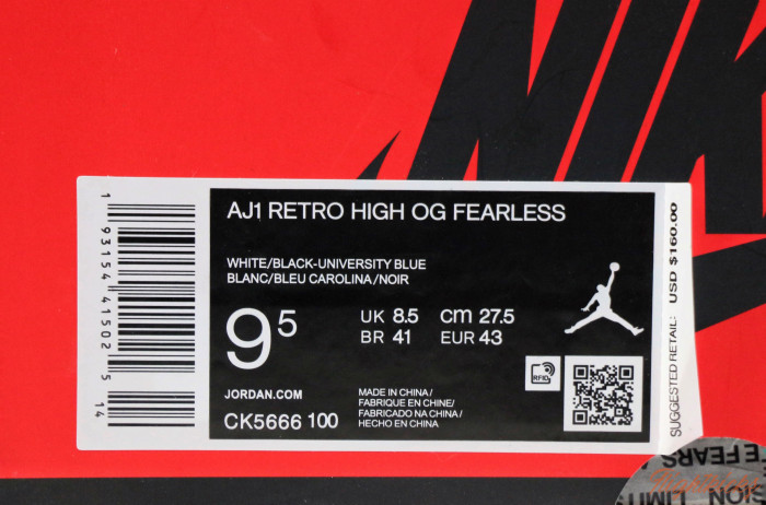 Air Jordan 1 Retro  Fearless  2019