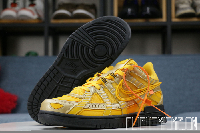 Nike Air Rubber Dunk Off-White University Gold(FK's A1 Batch)