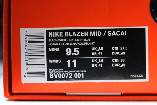 Nike Blazer High sacai White Black Legend Blue