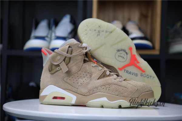 Travis Scott X Air Jordan 6 Retro “British Khaki” (A1)