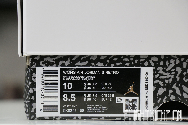 Jordan 3 Retro Laser Orange