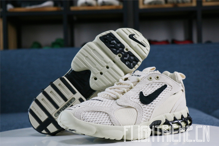 Stussy x Nike Air Zoom Spiridon Cage 2 Fossil Tan