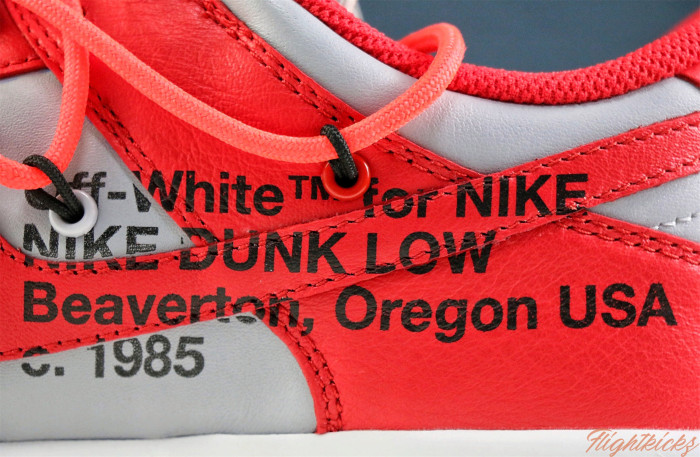 Off White X Nike SB Dunk University Red 2019