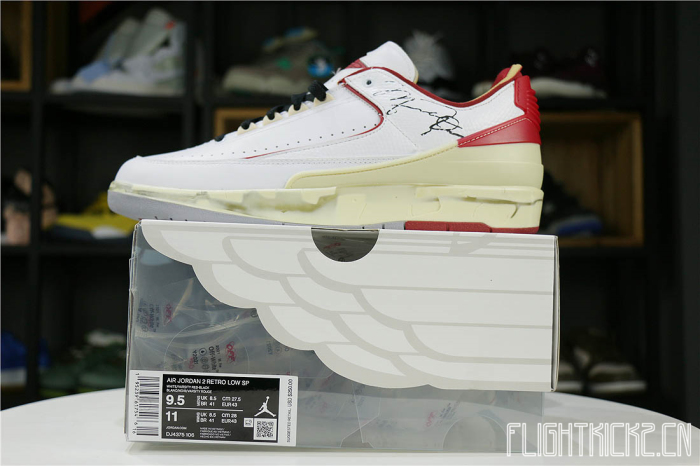 Off-White x Air Jordan 2 Retro Low White/Red