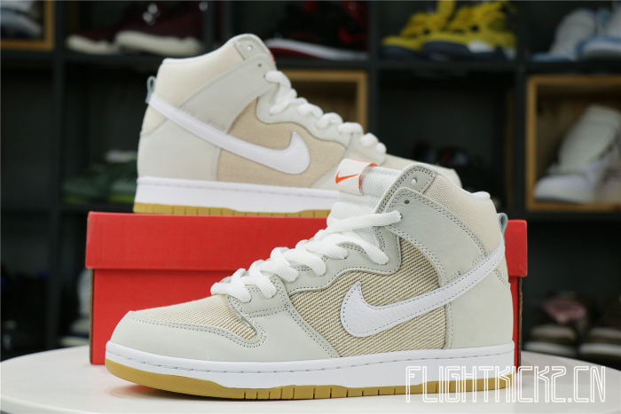 Nike SB Dunk High Pro ISO Orange Label Unbleached Natural