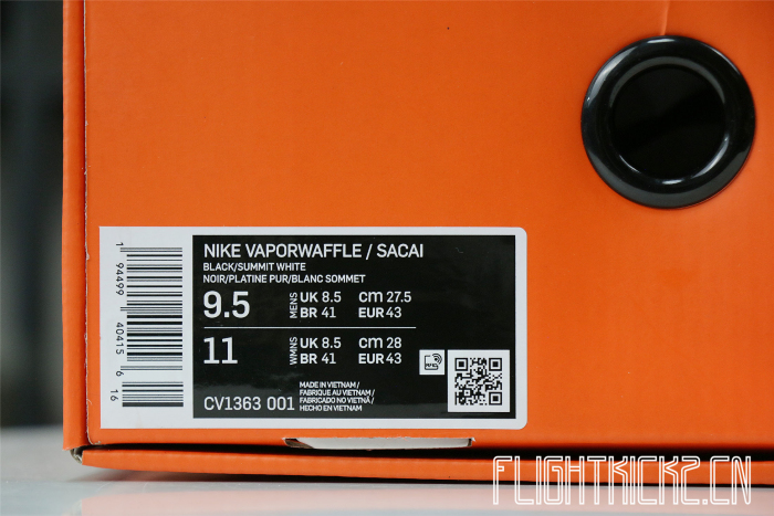 Sacai x Nike Vaporwaffle Black White ( A1)