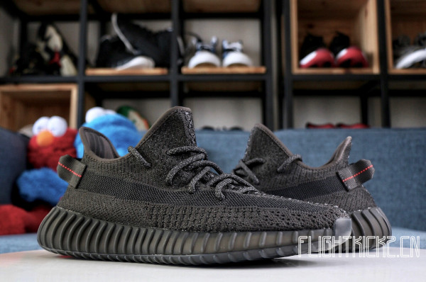 Yeezy 350 Boost V2 Black Static Black Reflective ( A1)