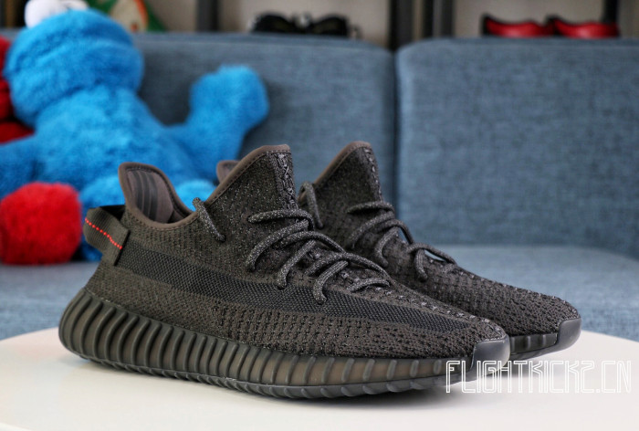 Yeezy 350 Boost V2 Black Static Black Reflective ( A1)