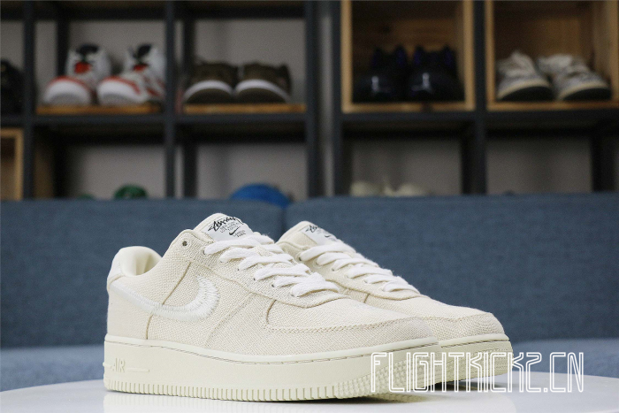 Stussy x Nike Air Force 1 Low Fossil