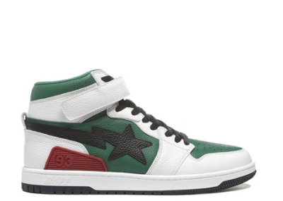 A Bathing Ape Bape SK8 Sta White Green