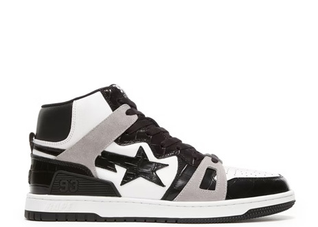 A Bathing Ape Bape Sta 93 Hi Black Light Grey