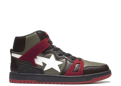 A Bathing Ape Bape Sta 93 Hi Khaki Green