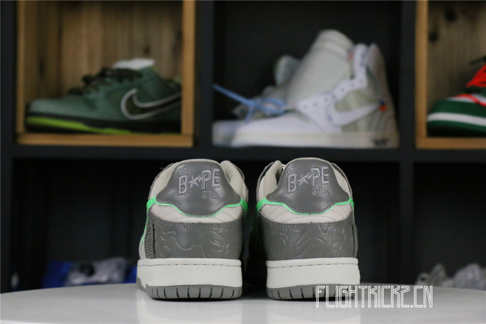 A Bathing Ape Bape SK8 Sta Grey Green