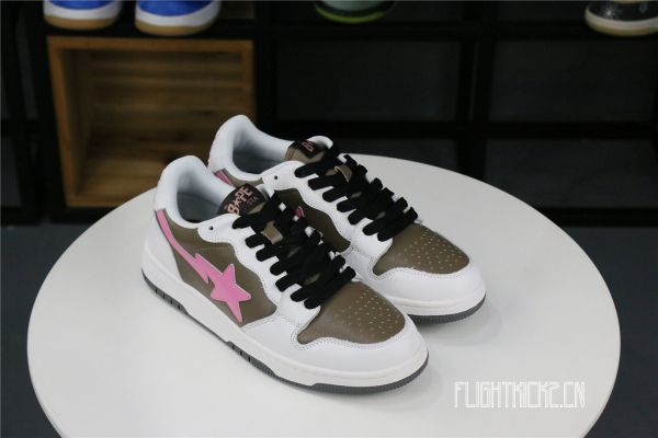A Bathing Ape Bape Court Sta Brown Pink