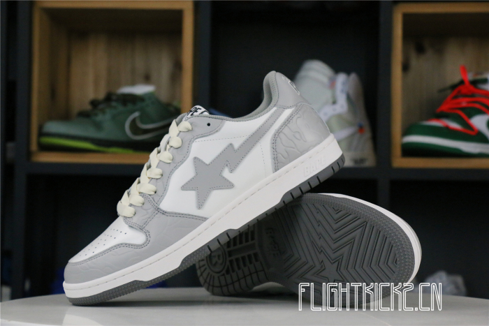 A Bathing Ape Court Sta Light Grey Cream
