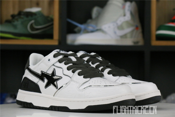 A Bathing Ape Bape SK8 Sta White Silver