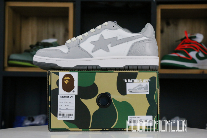 A Bathing Ape Court Sta Light Grey Cream