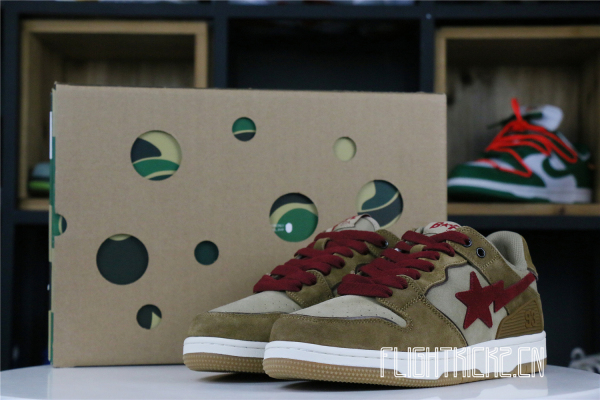 A Bathing Ape Sk8 Sta Wheat Red