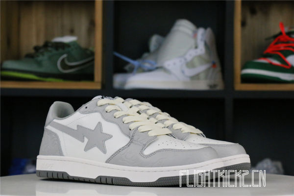A Bathing Ape Court Sta Light Grey Cream