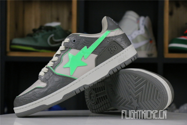 A Bathing Ape Bape SK8 Sta Grey Green