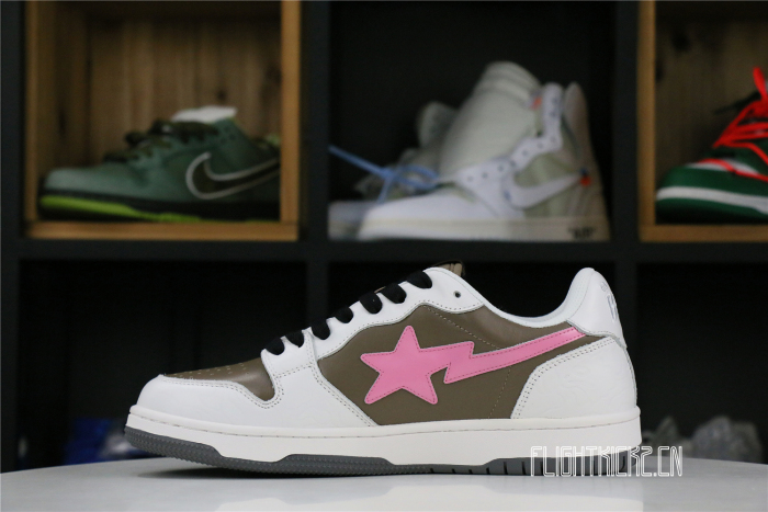A Bathing Ape Bape Court Sta Brown Pink