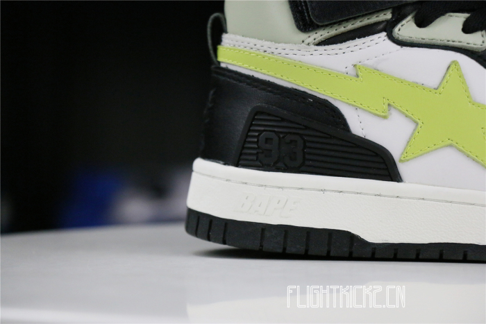 A Bathing Ape Block Sta Hi Black Lime