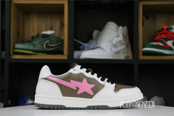 A Bathing Ape Bape Court Sta Brown Pink