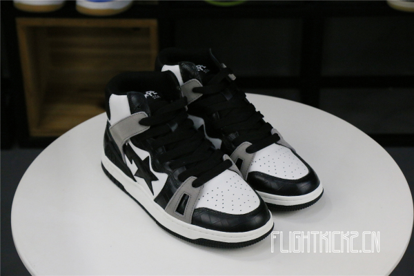 A Bathing Ape Bape Sta 93 Hi Black Light Grey