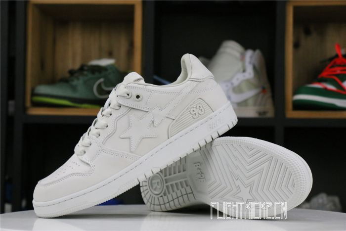 A Bathing Ape Bape SK8 Sta Triple White