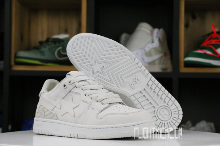 A Bathing Ape Bape SK8 Sta Triple White