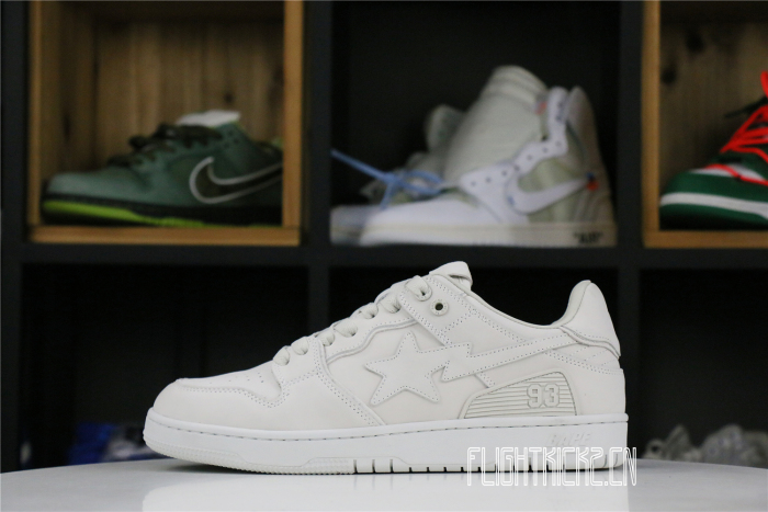 A Bathing Ape Bape SK8 Sta Triple White