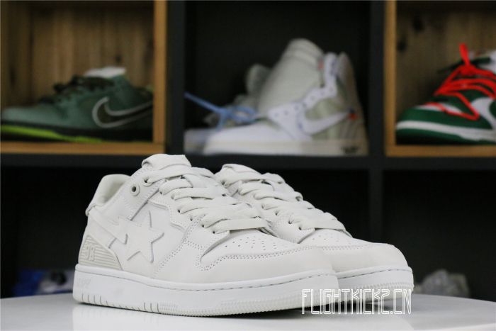 A Bathing Ape Bape SK8 Sta Triple White