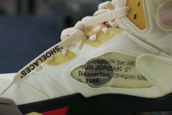 Off White x Air Jordan 5 Retro  Sail/Plot twist  ( A1)