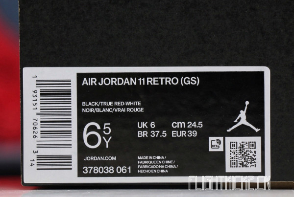 Air Jordan 11 GS Bred 2019 (GS) ( A1)
