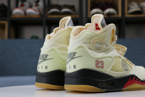 Off White x Air Jordan 5 Retro  Sail/Plot twist  ( A1)