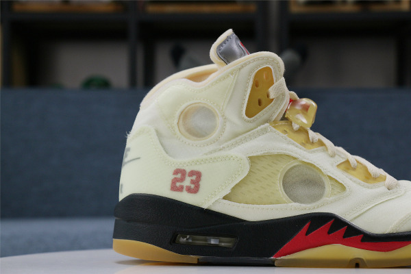 Off White x Air Jordan 5 Retro  Sail/Plot twist  ( A1)