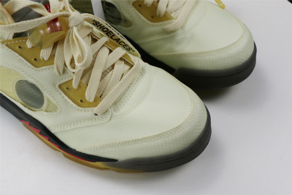 Off White x Air Jordan 5 Retro  Sail/Plot twist  ( A1)