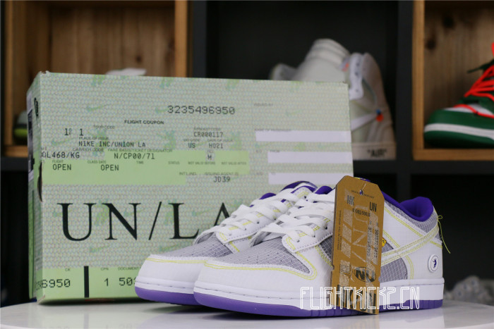 Nike Dunk Low Union Passport Pack Grey Purple
