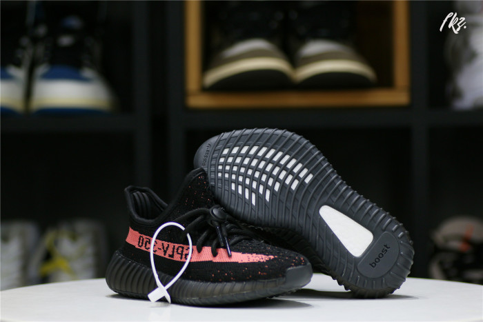 Yeezy 350 V2 Boost Core  Black Red Kid（A1）