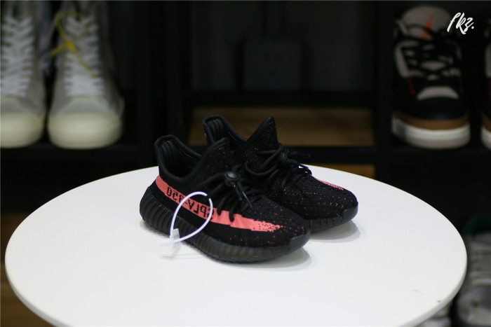 Yeezy 350 V2 Boost Core  Black Red Kid（A1）