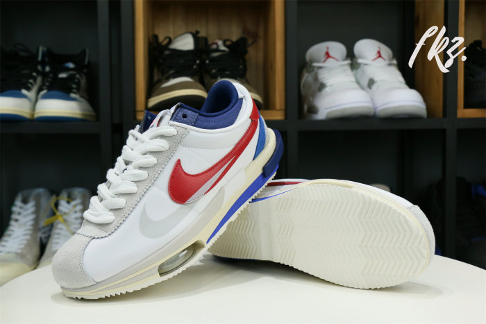 Sacai x Nike Cortez White blue red