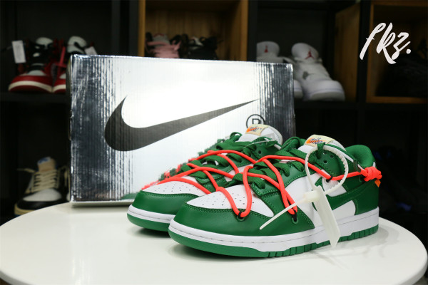 Off White X Nike SB Dunk Pine Green 2019 ( A1)