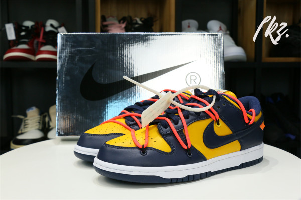 Off-White x Nike Dunk Low “Michigan” 2019 ( A1)